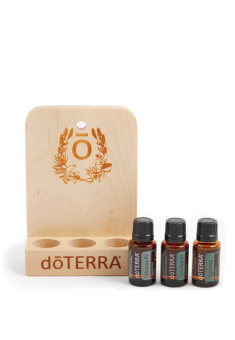 Sauna Kit / Набор из трех масел для сауны на деревянной подставке